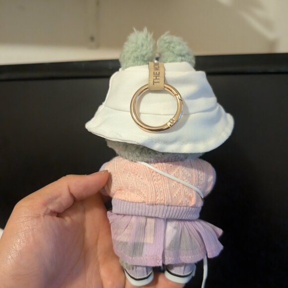 5Pc Labubu Outfit -Purple Sweater, Skirt, Rilakkuma Bucket Hat, Purple Converses - Picture 3 of 10